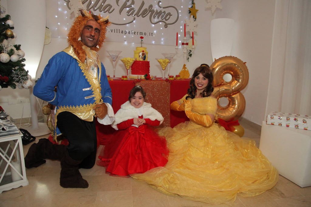 Compleanno Palermo Bambina tema Bella e la Bestia  - Villa Palermo - Organizzazione Eventi in Villa