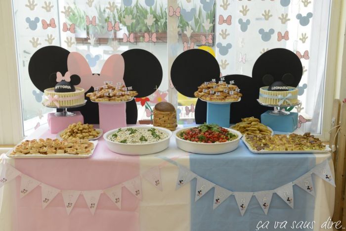 Organizzazione festa a tema Topolino e Minnie, Mickey Mouse party e Minnie party, mascotte Topolino e Minnie. VILLA PALERMO 